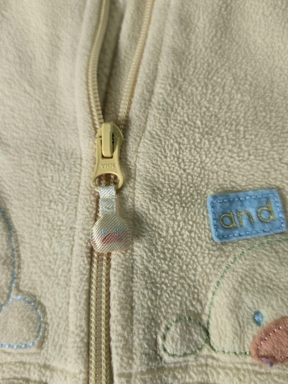 Vintage Carter's Yellow Hooded Baby Jacket with Duck Embroidery 1990s